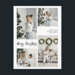 Merry Christmas Family Photo Card<br><div class="desc">Create a lasting impression this season with a unique holiday card. This simple,  template features a clean,  modern design. Customise it with your information and make it uniquely yours!</div>