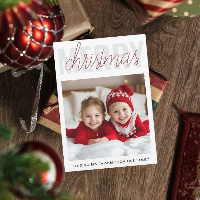 Merry Christmas Family Photo Card | Custom Holiday (Creator Uploaded)