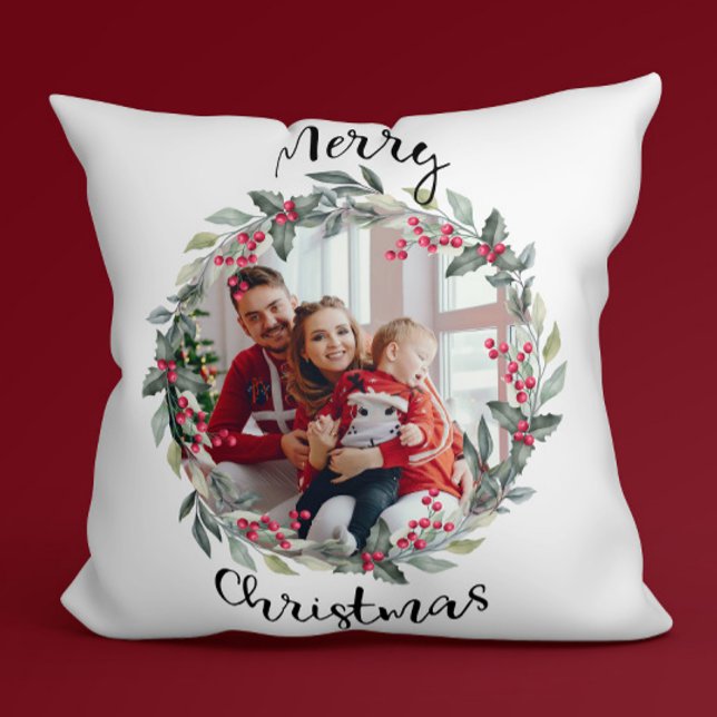 Merry Christmas family photo Cushion (Creator Uploaded)