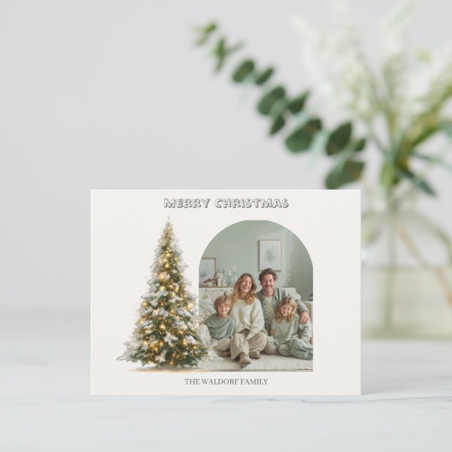 Merry Christmas Family Photo | Custom Holiday Card (Standing Front)