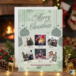 Merry Christmas Family Photo  Holiday Card