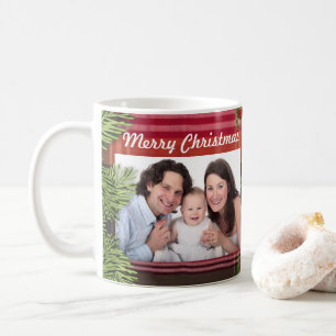 Merry Christmas Family Photo Holidays Personalise Coffee Mug