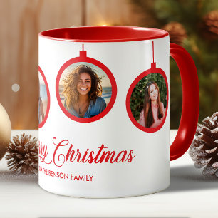 Merry Christmas Family Photo Name Personalised  Mug