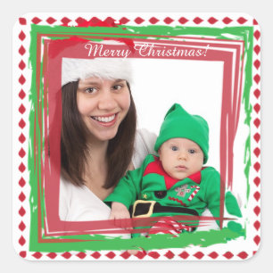 Merry Christmas Family Photo Stickers