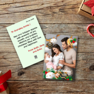 Merry Christmas Family Photo Sweet and Happy Card