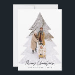 Merry Christmas Family Photo, Xmas Tree Layover Holiday Card<br><div class="desc">Merriest Christmas. Celebrate the season with this family photo card (printed and / or instant download), in modern contemporary gentle romantic script themed, xmas tree layover. It is fully customisable and personalised with your own greeting messages. It is simple, easy, yet modern minimalist and festive. This is the perfect greeting...</div>