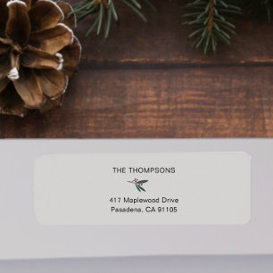 Merry Christmas Family Return Address Personaliz Label