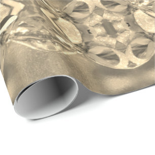 Merry Christmas Faux Gold Foil Script Elegant Chic Wrapping Paper