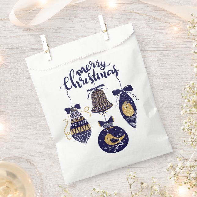 Merry Christmas Favour Bag (Clipped)
