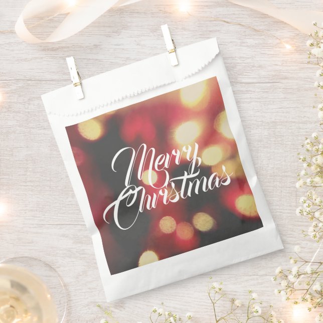 Merry Christmas Favour Bag (Clipped)