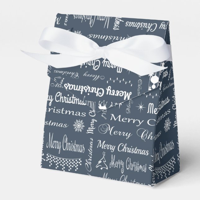 Merry Christmas Favour Box (Front Side)