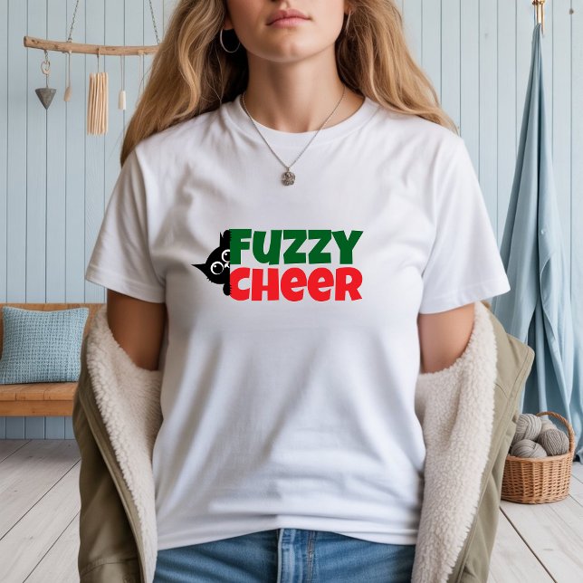 Merry Christmas Feline Mom funny red green T-Shirt (Creator Uploaded)