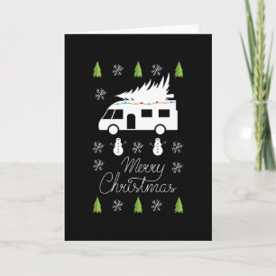 Merry Christmas festive Camper Motorhome Gift Card