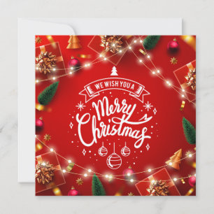 Merry Christmas Festive Christmas Decorations Holiday Card
