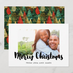 Merry Christmas Festive Family Photo Holiday Card