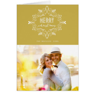 Merry Christmas Festive Foliage Art Deco Photo