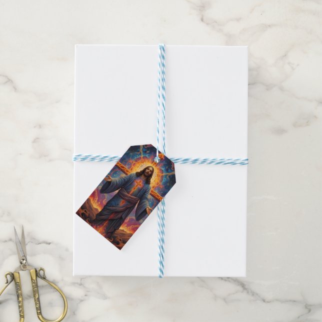 Merry Christmas Festive  Gift Tags (With Twine)