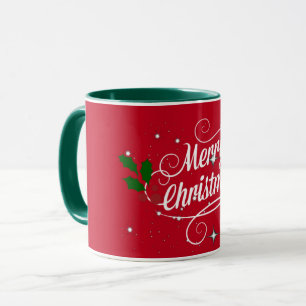 Merry Christmas, festive holiday colours, Mug