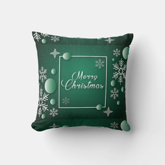 Merry Christmas Festive Holiday Gift Design Cushion (Front)