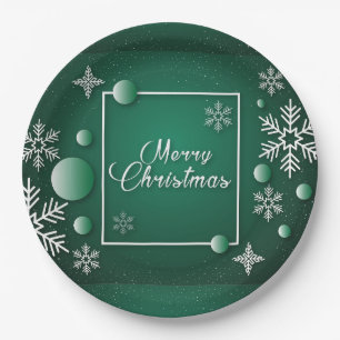 Merry Christmas Festive Holiday Gift Design Paper Plate