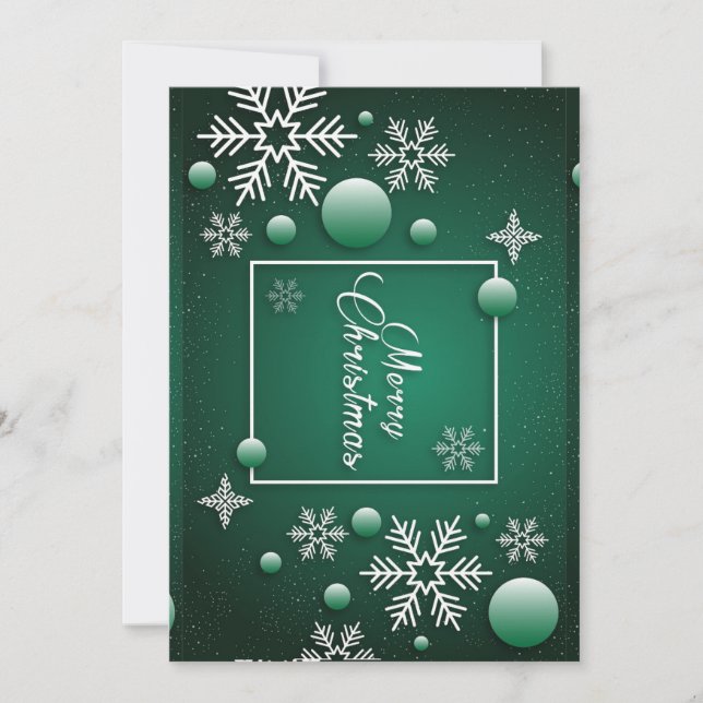 Merry Christmas Festive Holiday Gift Design Thank You Card (Front)
