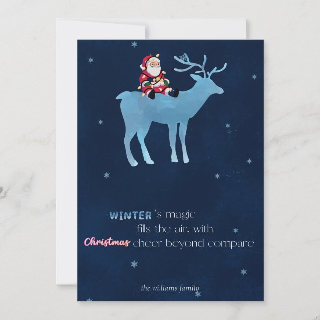 merry christmas festive, modern cute greeting card (Front)