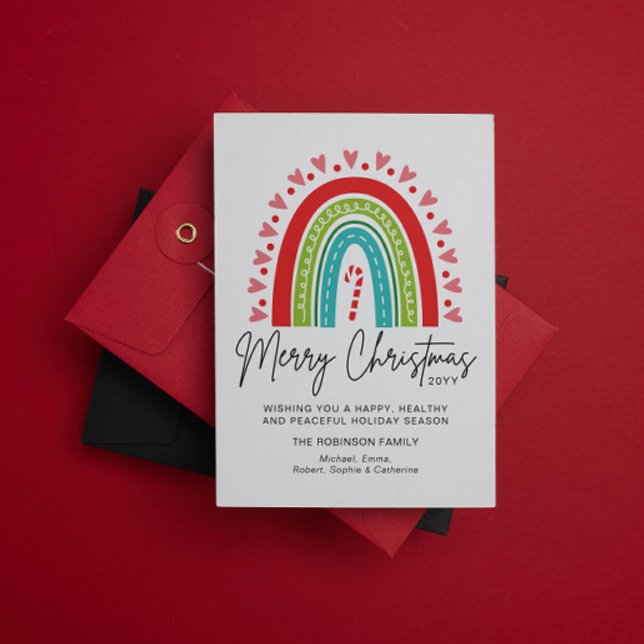 Merry Christmas Festive Rainbow Candy Cane Heart (Creator Uploaded)