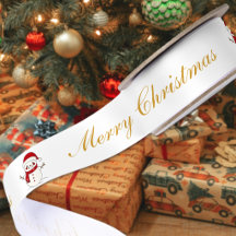 Merry Christmas Festive Snowman Custom Text