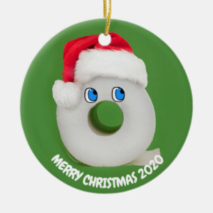 Merry Christmas Festive Toilet Paper 2020 Ceramic Ornament