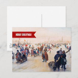 Merry Christmas. Fine Art Christmas Holiday Postcard