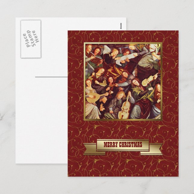 Merry Christmas Fine Art Christmas Postcards (Front/Back)