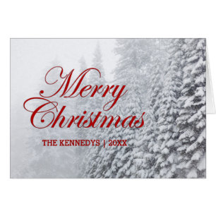 Merry Christmas - Fir trees in snowfall