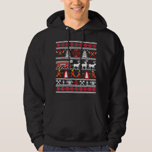 Merry Christmas Firefighter Fire Truck Fireman Ugl Hoodie