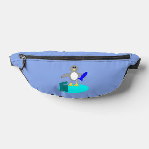 Merry Christmas Fishing Penguin Bum Bags