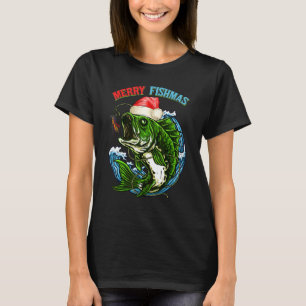 Merry Christmas Fishmas Fishing Fish Present T-Shirt