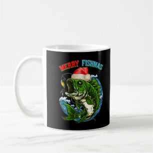 Merry Christmas Fishmas Funny Fishing Fish Present Coffee Mug