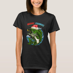 Merry Christmas Fishmas Funny Fishing Fish Present T-Shirt