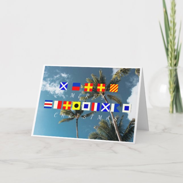 Merry Christmas Flags Card (Front)