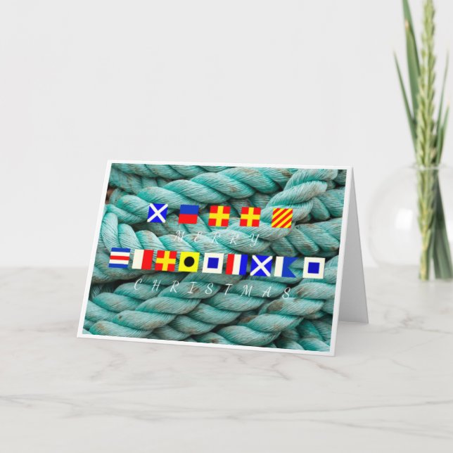 Merry Christmas Flags Card (Front)