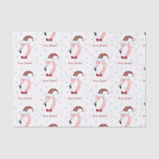 Merry Christmas Flamingo Santa Modern Christmas Tissue Paper