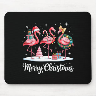 Merry Christmas Flamingo Women Girls Kids Xmas Fla Mouse Pad