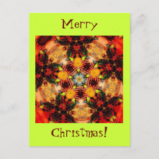 Merry Christmas Flare Holiday Postcard
