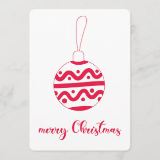 Merry Christmas flat card