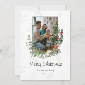Merry Christmas Flat Holiday Card