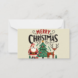 Merry Christmas Flat Note Card