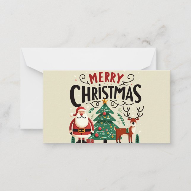 Merry Christmas Flat Note Card (Merry Christmas Note Card!)
