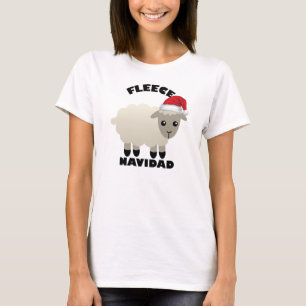 Merry Christmas Fleece Feliz Navidad Sheep t-shirt