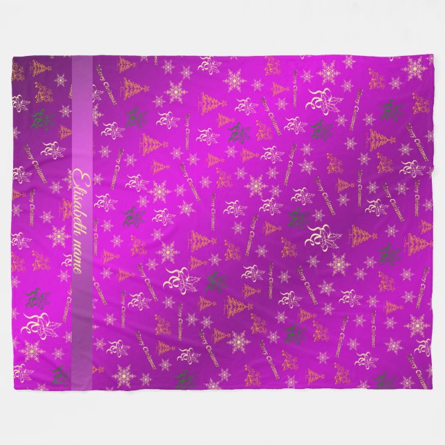 merry christmas fleese blanket template (Front (Horizontal))