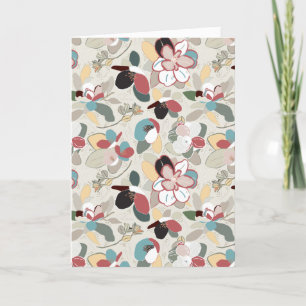 Merry Christmas Floral Holiday Card