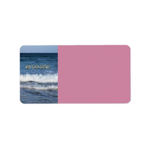 Merry Christmas Florida Style Over Deep Blue Ocean Label